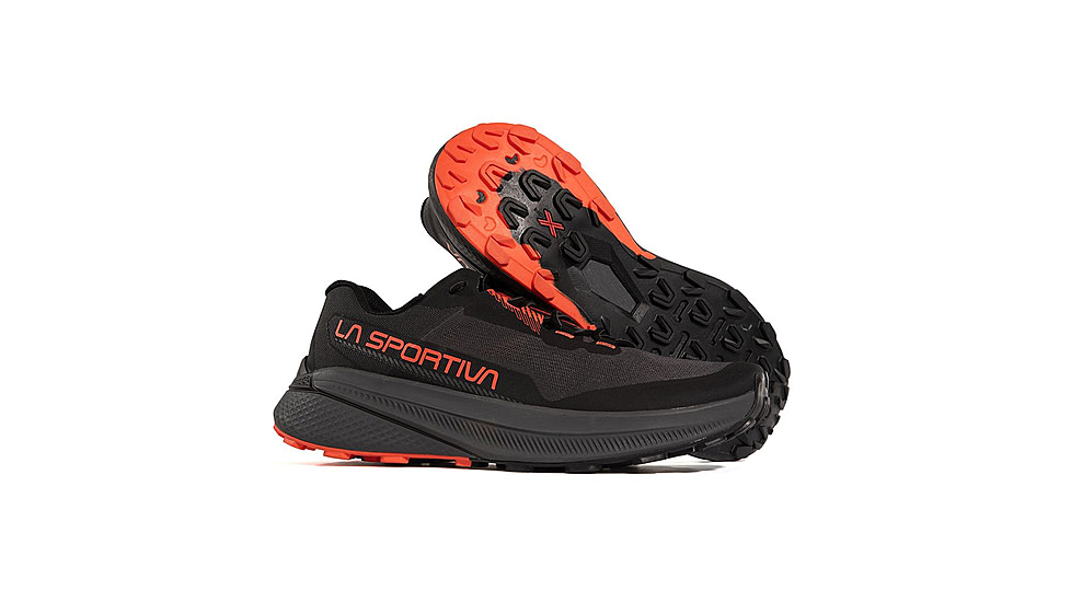La Sportiva Prodigio Running Shoes - Mens, Carbon/Cherry Tomato, 42.5, 56Q-900322-42.5