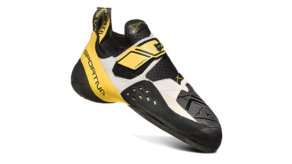 La Sportiva Solution Climbing Shoes - Mens, White/Yellow, 43.5, ZFCS013-W00Y00-43.5