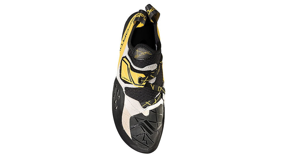 La Sportiva Solution Climbing Shoes - Men's, White/Yellow, 43.5, ZFCS013-W00Y00-43.5