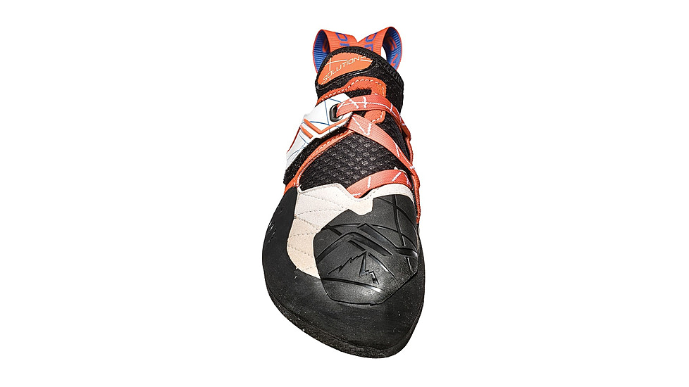 La Sportiva Solution Climbing Shoes - Womens, White/Lily Orange, 37, ZFCS014-W00O03-37