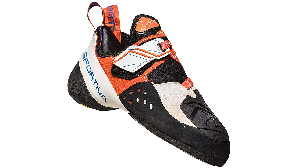 La Sportiva Solution Climbing Shoes - Womens, White/Lilyorange, 39 EU, 20H-000203-39