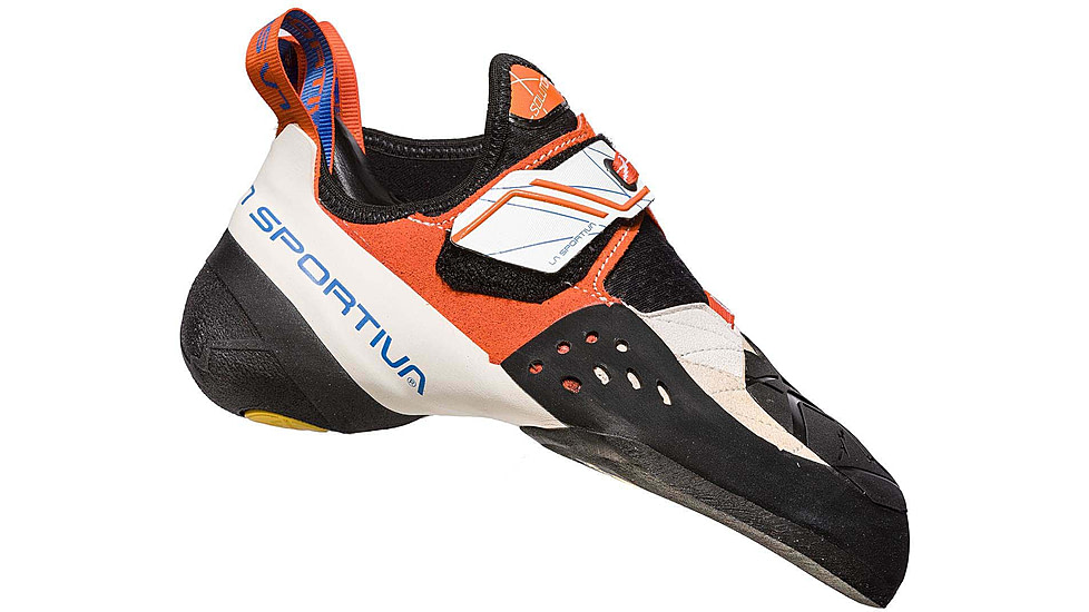 La Sportiva Solution Climbing Shoes - Women's, White/Lily Orange, 39, Medium, 20H-000203-39