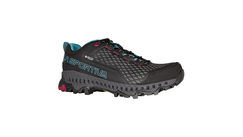 La Sportiva Spire GTX Hiking Shoes - Womens, Black/Topaz, 38, ZFHS095-K00B24-38