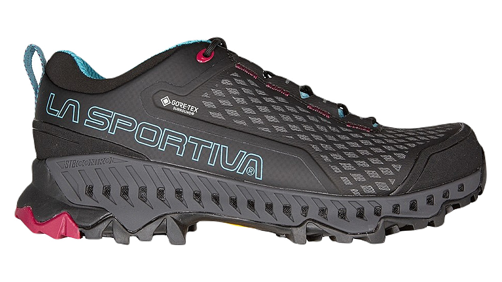 La Sportiva Spire GTX Hiking Shoes - Womens, Black/Topaz, 38, ZFHS095-K00B24-38