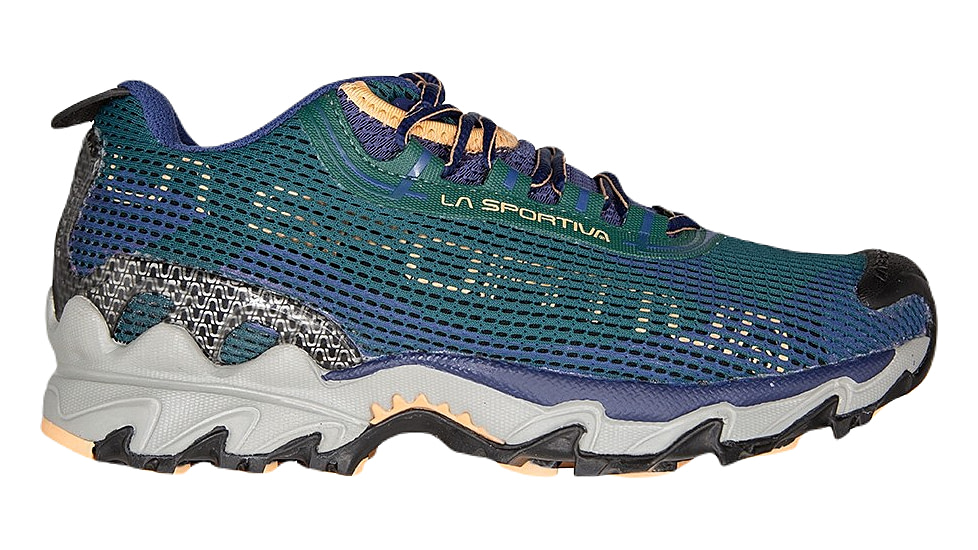 La Sportiva Wildcat 2.0 GTX Running Shoes - Womens, Jungle/Cobalt Blue, 37.5, 35E-721613-37.5