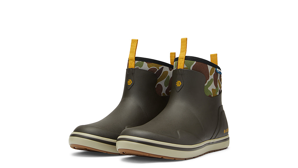LaCrosse Footwear Alpha Deck Boot 6in - Mens, 8.5 US, Wide Width, Black Olive/Camo, 8.5, 621201-8.5W
