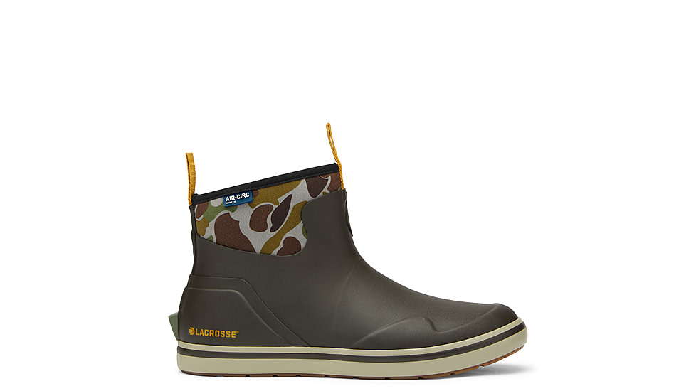 LaCrosse Footwear Alpha Deck Boot 6in - Mens, 8.5 US, Wide Width, Black Olive/Camo, 8.5, 621201-8.5W
