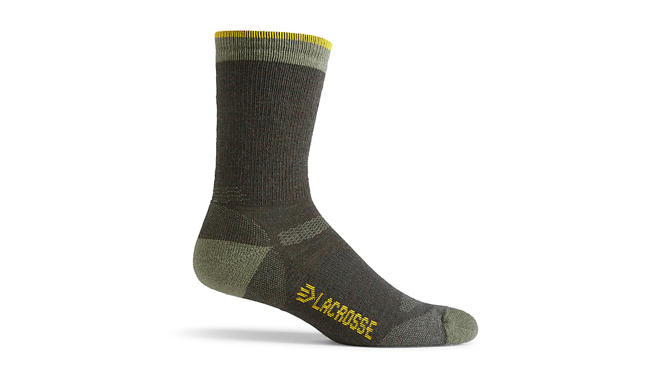 LaCrosse Footwear Range Midweight Crew Socks - Unisex, XL US, Military Green, XL, 913332-XL