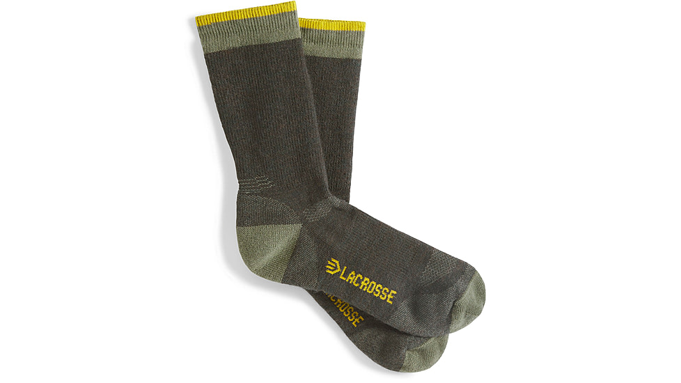 LaCrosse Footwear Range Midweight Crew Socks - Unisex, XL US, Military Green, XL, 913332-XL
