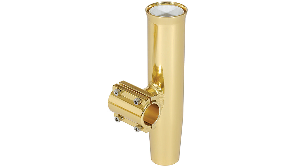 Lee's Tackle Clamp-On Rod Holder - Gold Aluminum - Horizontal Mount - Fits 1.900&quot; O.D. Pipe 31290