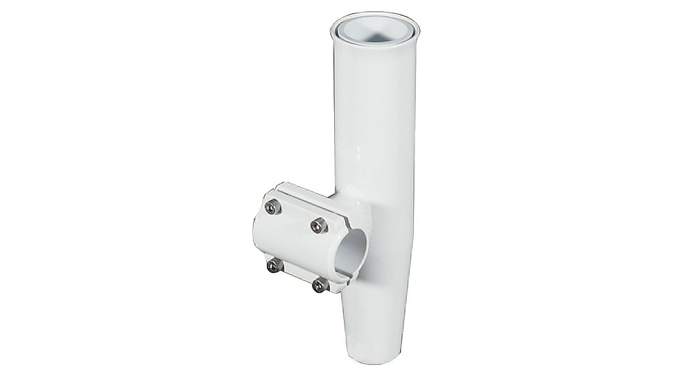 Lee's Tackle Clamp-On Rod Holder - White Aluminum - Horizontal Mount - Fits 1.660&quot; O.D. Pipe 60021
