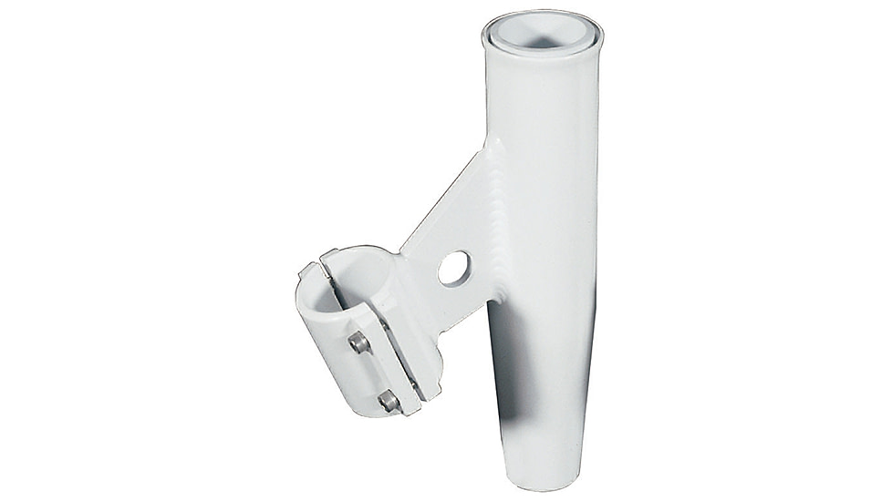 Lee's Tackle Clamp-On Rod Holder - White Aluminum - Vertical Mount Fits 1.315&quot; O.D. Pipe 59868