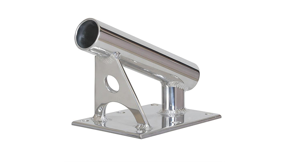 Lee's Tackle MX Pro Series Fixed Angle Center Rigger Holder - 22 - 1.5" ID - Bright Silver 54865