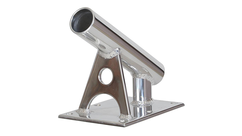 Lee's Tackle MX Pro Series Fixed Angle Center Rigger Holder - 30 - 1.5" ID - Bright Silver 54866