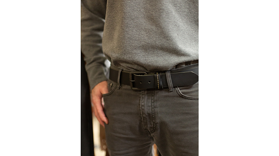 Lejon Ranchero Leather Belt - Mens, Black, 36, VA-80071-36