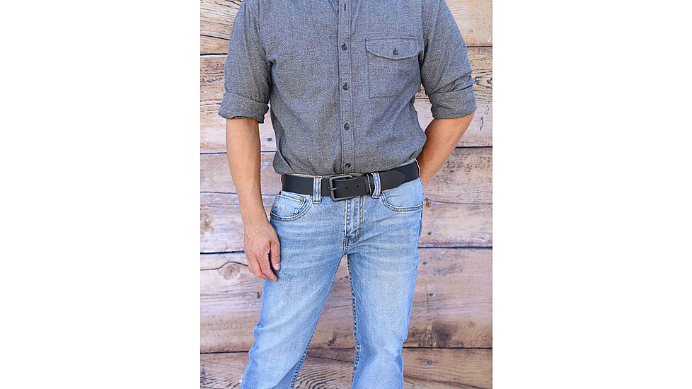 Lejon Ranchero Leather Belt - Mens, Black, 36, VA-80071-36