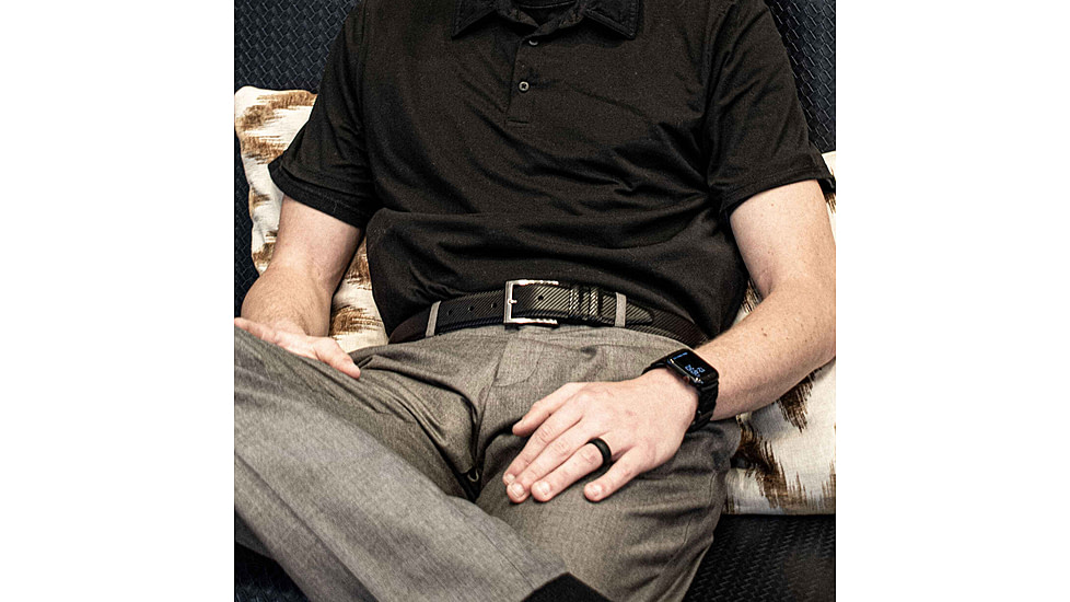 Lejon The Beveled Edge Leather Belt - Mens, Black, 44, L-14331-44