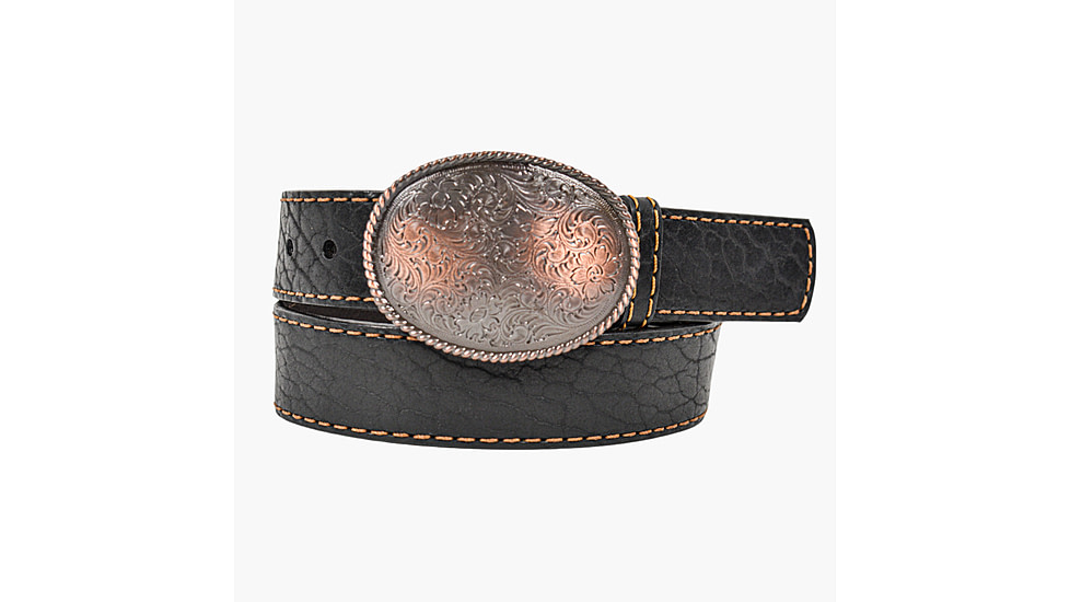 Lejon Tuscon Copper Leather Belt - Womens, Black, Medium, VB-66121-M
