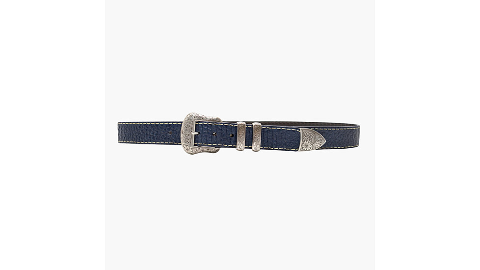 Lejon Wild Bill II Leather Belt - Mens, Navy, 36, VB-8225-36