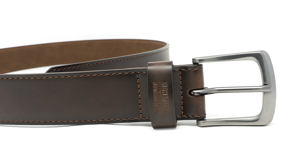 Levis Signature Gold Burnished Belt, Brown, 32, 43723-27IND-32