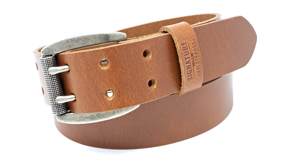 Levis Signature Gold Double Prong Belt, Tan, 34, 43733-27IND-34