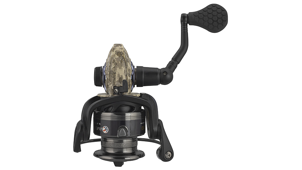 Lew’s American Hero Camo Spinning Reel, SZ 200 Reel, 5+1 Bearings, 6.2-1 Ratio, 1-PC Graphite Frame, Oiled Felt Multi-Disc Drag, Camo/Black, Clam Pack, AHC200G2C