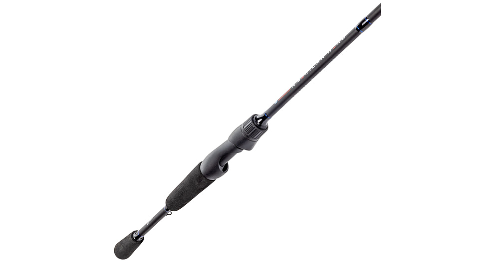 Lew’s American Hero Spinning Rod, 6ft 6in 2-PC, Medium, Fast, IM6 Graphite Rod, Stainless Steel Guides and Inserts, EVA Split-Grip, No Foul Hook Keeper, Black/Blue, AH66MSG3-2