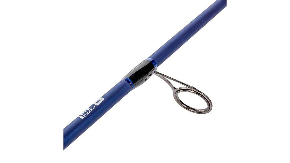 Lew’s American Hero Spinning Rod, 6ft 6in 2-PC, Medium, Fast, IM6 Graphite Rod, Stainless Steel Guides and Inserts, EVA Split-Grip, No Foul Hook Keeper, Black/Blue, AH66MSG3-2