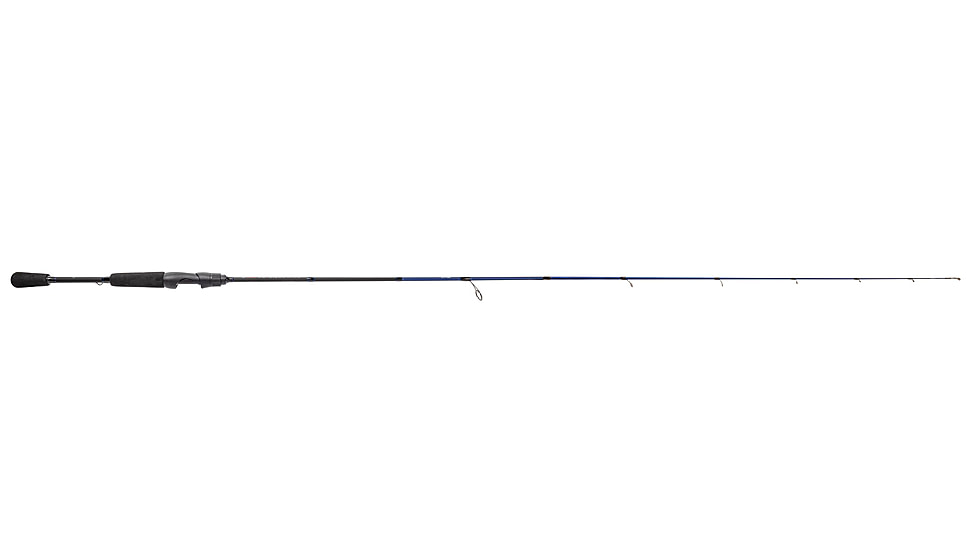 Lew’s American Hero Spinning Rod, 6ft 6in 2-PC, Medium, Fast, IM6 Graphite Rod, Stainless Steel Guides and Inserts, EVA Split-Grip, No Foul Hook Keeper, Black/Blue, AH66MSG3-2