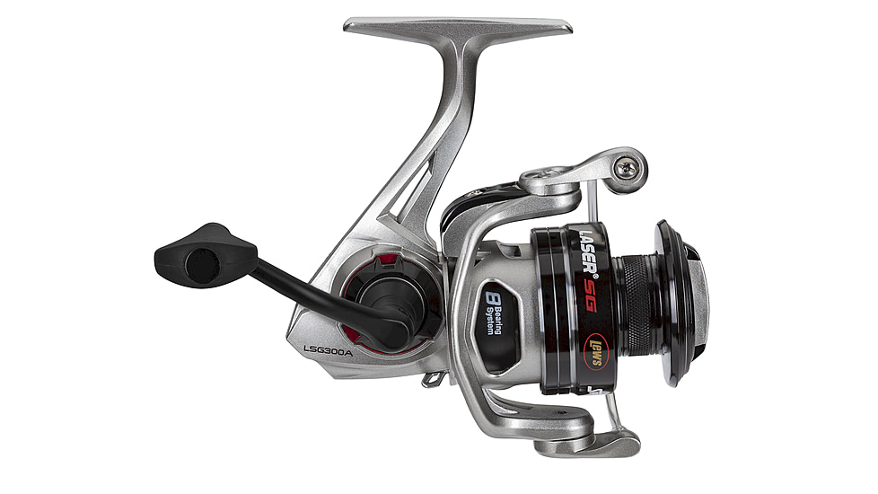 Lew’s Laser SG Spinning Reel, SZ 300, 5.2-1 Ratio, 7+1 Bearings, LSG300A