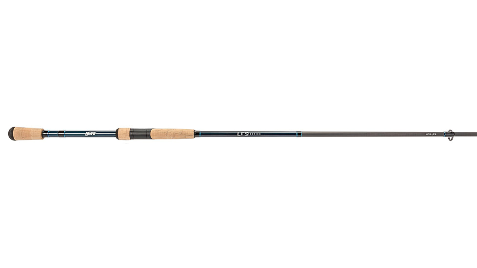 Lew’s LFS Spinning Rod, 6ft 10in, 1-PC Rod w/ Medium  and Extra-Fast, LFS-X3 Blank, Cork Split-Grip, Fuji Concept O Guides, Comfort Plus Reel Seat, Blue/Black, LFS610MXFS