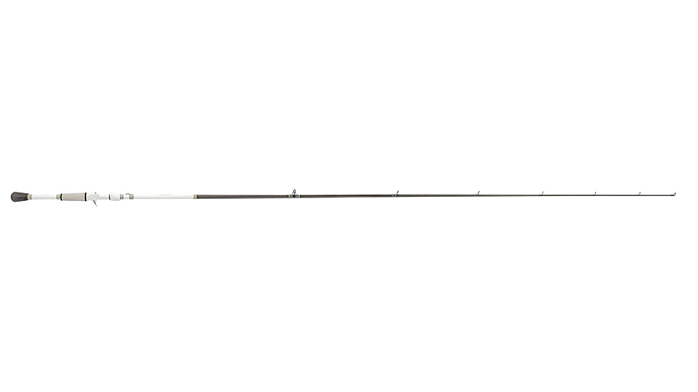 Lew’s MACH 1 Casting Rod, 7ft, 1-PC IM7 Graphite Rod w/ Medium  and Moderate-Fast, Winn Dri-Tac Split-Grip, Graphite Skeletal Reel Seat, White/Black/Green, M1APC