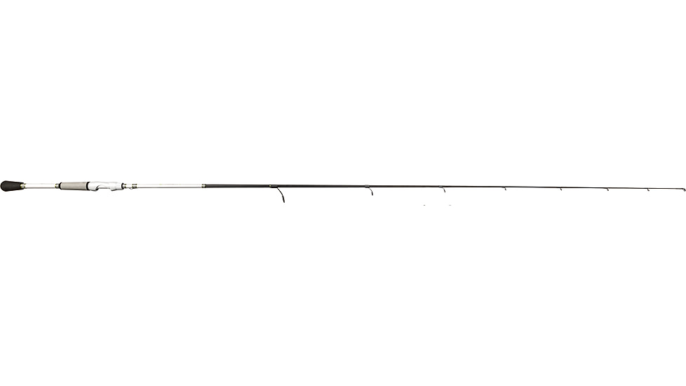 Lew’s MACH 1 Spinning Rod, 6ft 9in, 1-PC IM7 Graphite Rod w/ Medium  and Fast, Winn Dri-Tac Split-Grip, Graphite Skeletal Reel Seat, White/Black/Green, M1SHR
