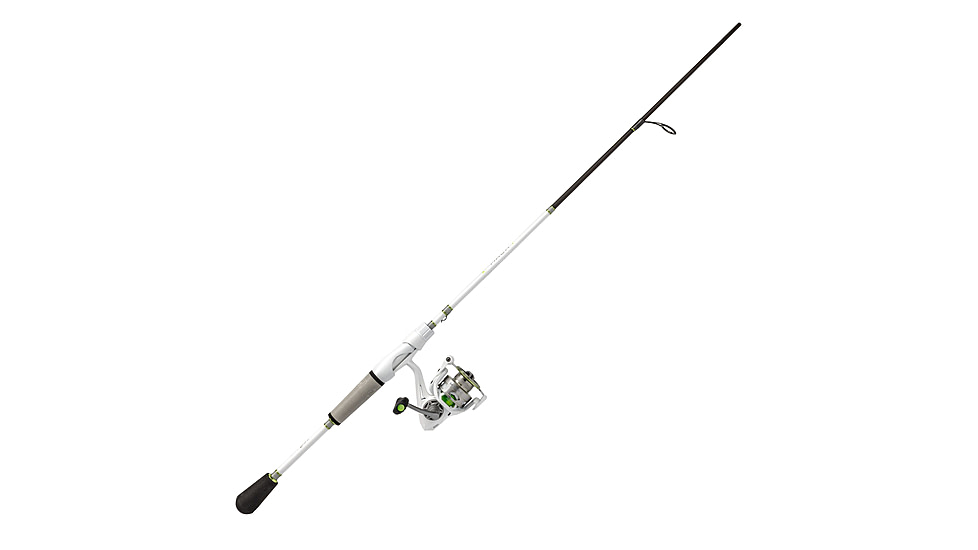 Lew’s MACH 1 Spinning Reel and Rod Combo, 6ft 6in, 2-PC IM7 Graphite Rod, Medium, Fast, SZ 300 Reel, 9+1 Bearings, 6.2-1 Ratio, White/Black/Gray/Green, MH3066MSG3-2