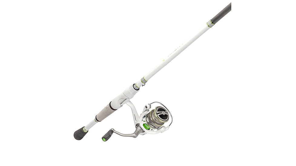 Lew’s MACH 1 Spinning Reel and Rod Combo, 6ft 9in, 1-PC IM7 Graphite Rod, Medium-Light, Fast, SZ 200 Reel, 9+1 Bearings, 6.2-1 Ratio, White/Black/Gray/Green, MH2069MLFSG3