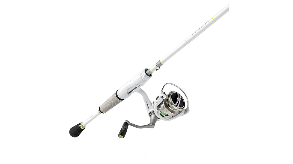 Lew’s MACH 1 Spinning Reel and Rod Combo, 7ft, 2-PC IM7 Graphite Rod, Medium, Fast, SZ 300 Reel, 9+1 Bearings, 6.2-1 Ratio, White/Black/Gray/Green, MH3070MFSG3-2