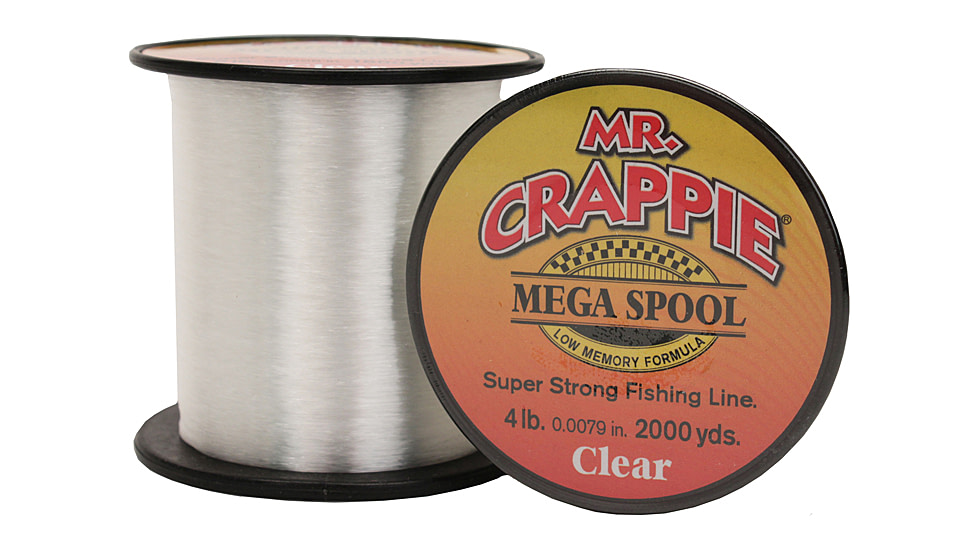 Lew's Mr. Crappie Monofilament Fishing Line, 4lb-Test, Mega Spool, 2000-Yards, Clear, MC4CL