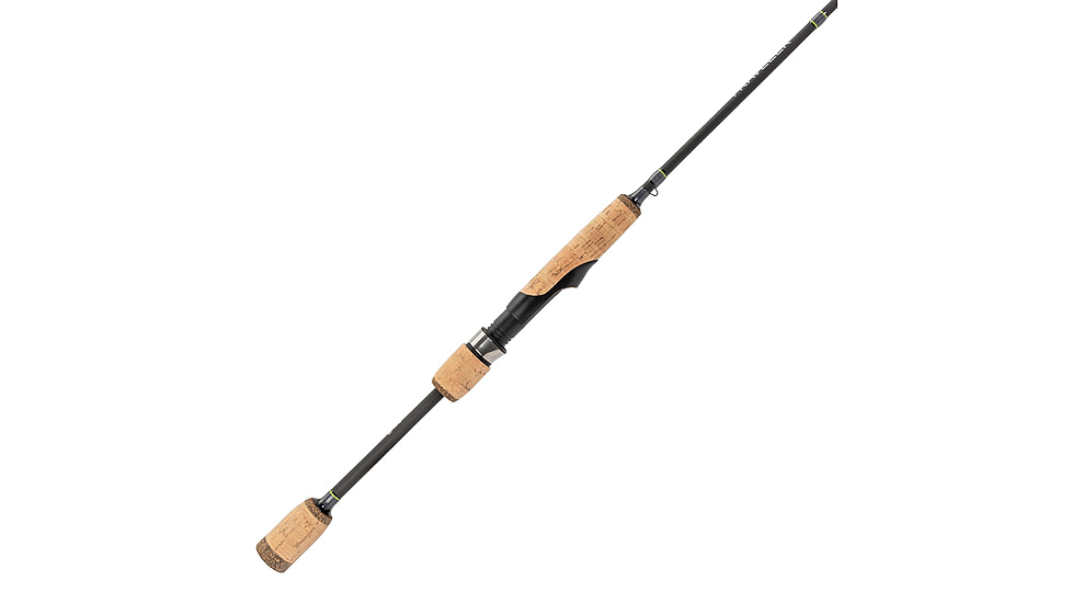 Lew’s Speed Stick Spinning Rod, 6ft 6in, 3-PC IM8 Graphite Rod w/ Medium  and Fast, Cork Split-Grip, Fuji Concept O Guides, Hard-Sided Travel Case, Black/Green, LSST66M-3