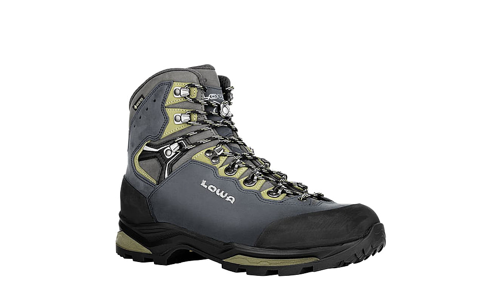 Lowa Camino Evo GTX - Mens, Steel Blue/Kiwi, 12, 197827017295