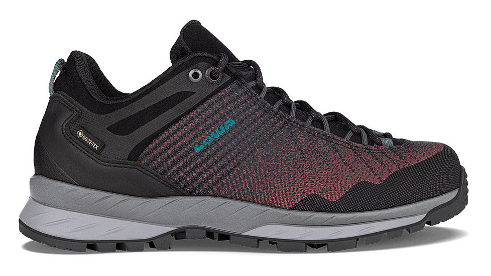 Lowa Carezza GTX Low Shoes - Womens, Black/Brown Rose, 8.5, 2200659931-BKBNRO-M-8.5