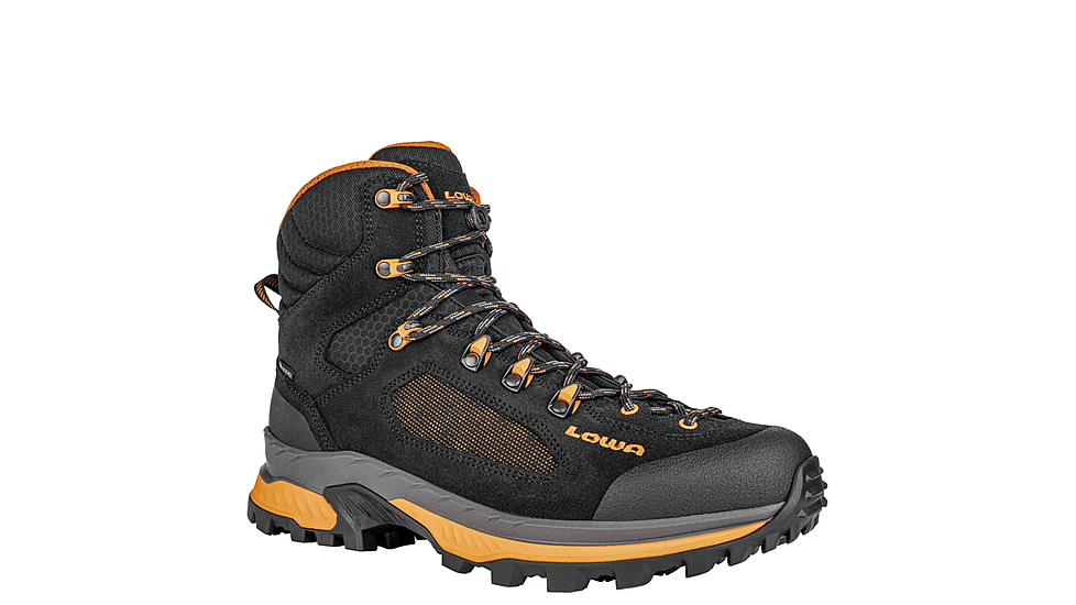 Lowa Corvara GTX Mid Boots - Mens, Black/Orange, 9.5, 2117310920-BLKORG-M095