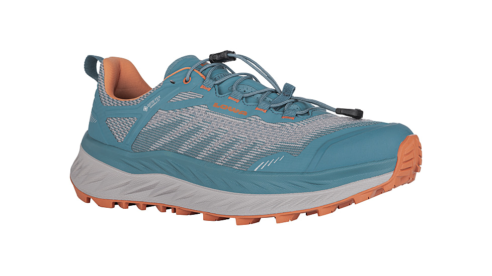 Lowa Fortux GTX Hiking Shoes - Mens, Smoke Blue/Rust, 7.5, 3108146674-SBURST-M075