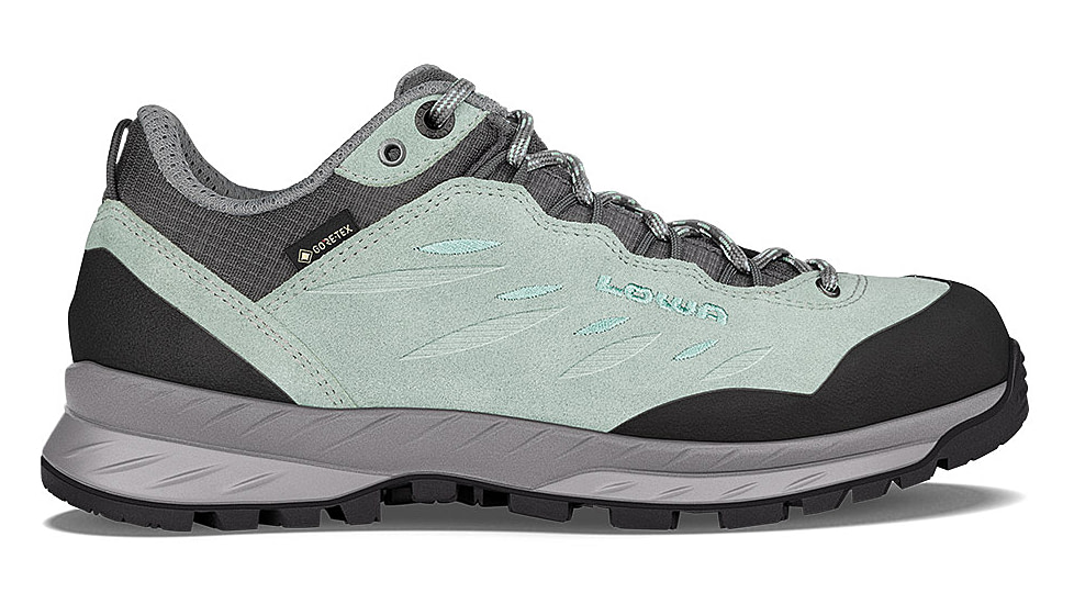 Lowa Delago GTX Lo Hiking Boots - Women's, Patina Green/Light Blue, 10.5, 2200937570-PGNLBU-M-10.5