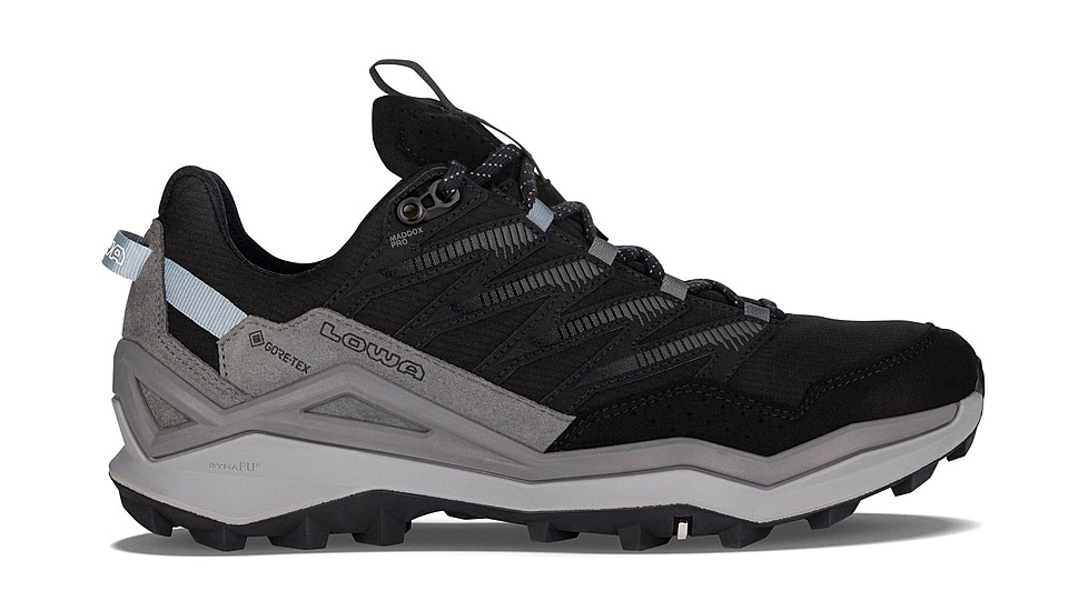 Lowa Maddox Pro GTX Lo Hiking Shoes - Womens, Wide, Black/Grey, 8, 197827041856