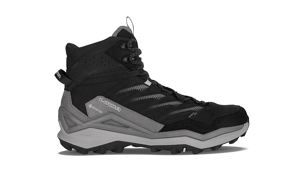 Lowa Maddox Pro GTX Mid Hiking Boots - Mens, Wide, Black/Grey, 15, 197827040286
