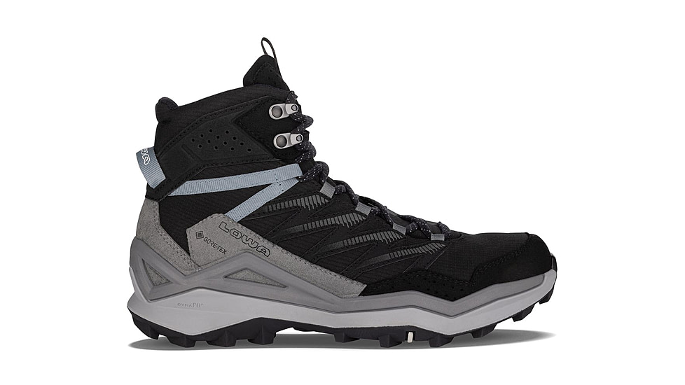 Lowa Maddox Pro GTX Mid Hiking Shoes - Womens, Wide, Black/Grey, 8, 197827040774