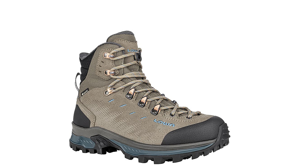 Lowa Randir GTX Mid Hiking Shoes - Womens, Stone/Petrol, 7, 2217759574-STNPET-M070