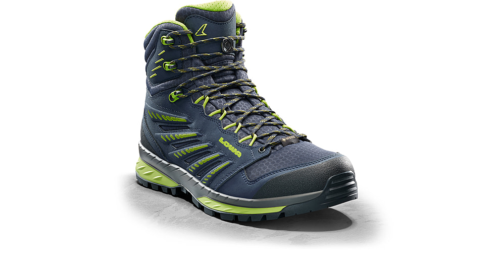 Lowa Trek Evo GTX Mid Hiking Boots - Mens, Navy/Lime, Size 11.5, 2107416903-Navy/Lime-11.5