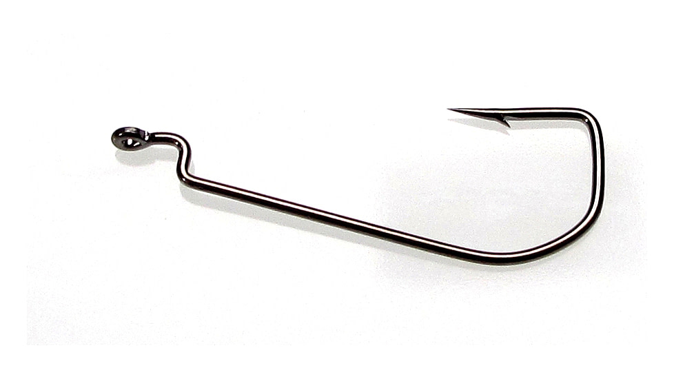 Lunker City Texposer Hook, Needle Point, 1X Long Shank Vertical Gap, Offset, Black Nickel, Size 2/0, 5 Per Bag, 151