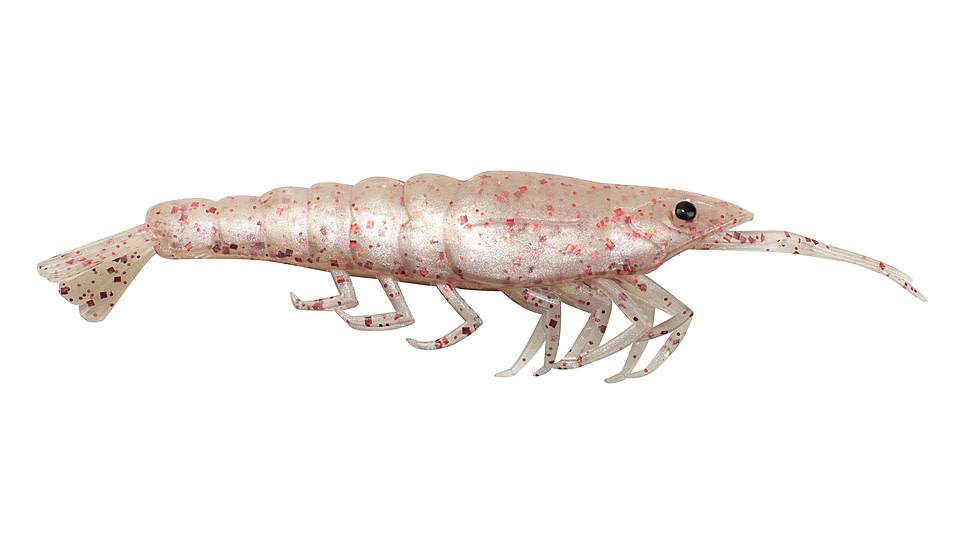 Lunkerhunt Bait Shifter Shrimp Shrimp, 5, 3.5in, Blood Fin, BSHRIMP506